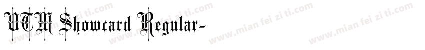 UTM Showcard Regular字体转换